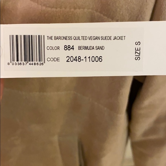 ASTARS The Baroness Quilted Vegan Suede Jacket - Picture 8 of 10